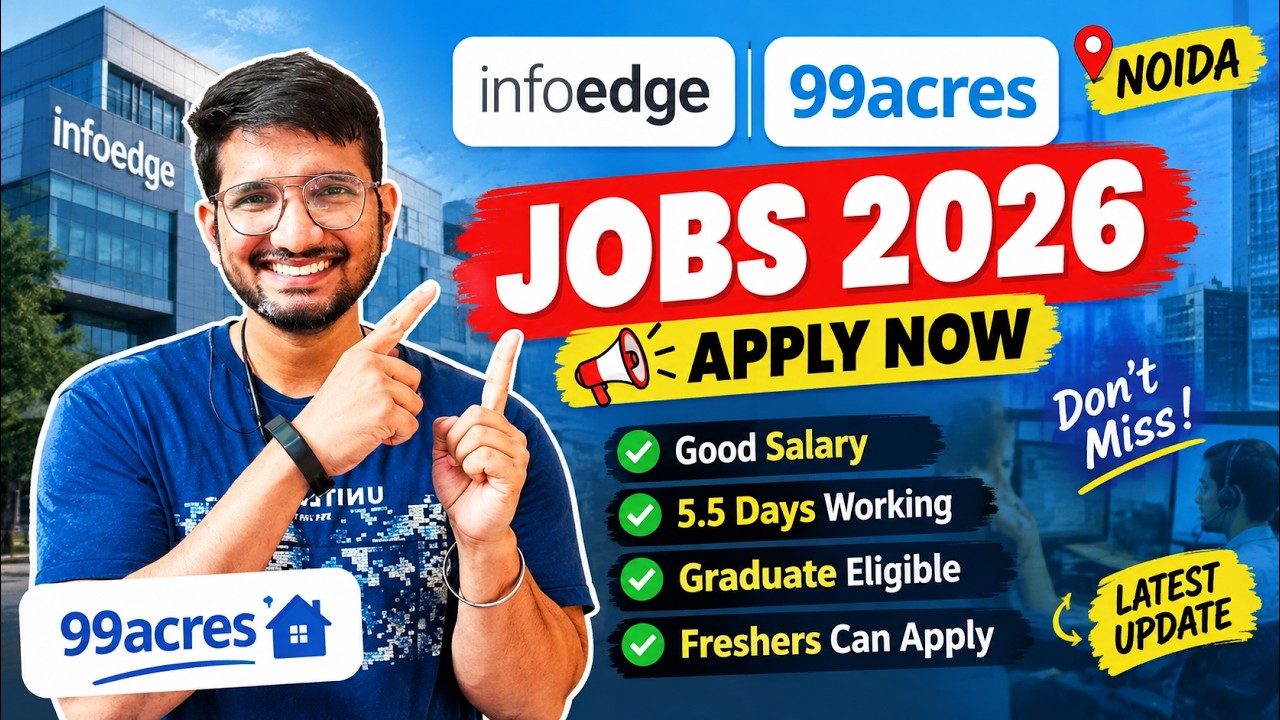 🚨 Noida Jobs 2026 | InfoEdge Hiring | 99acres Jobs | Associate Senior Executive