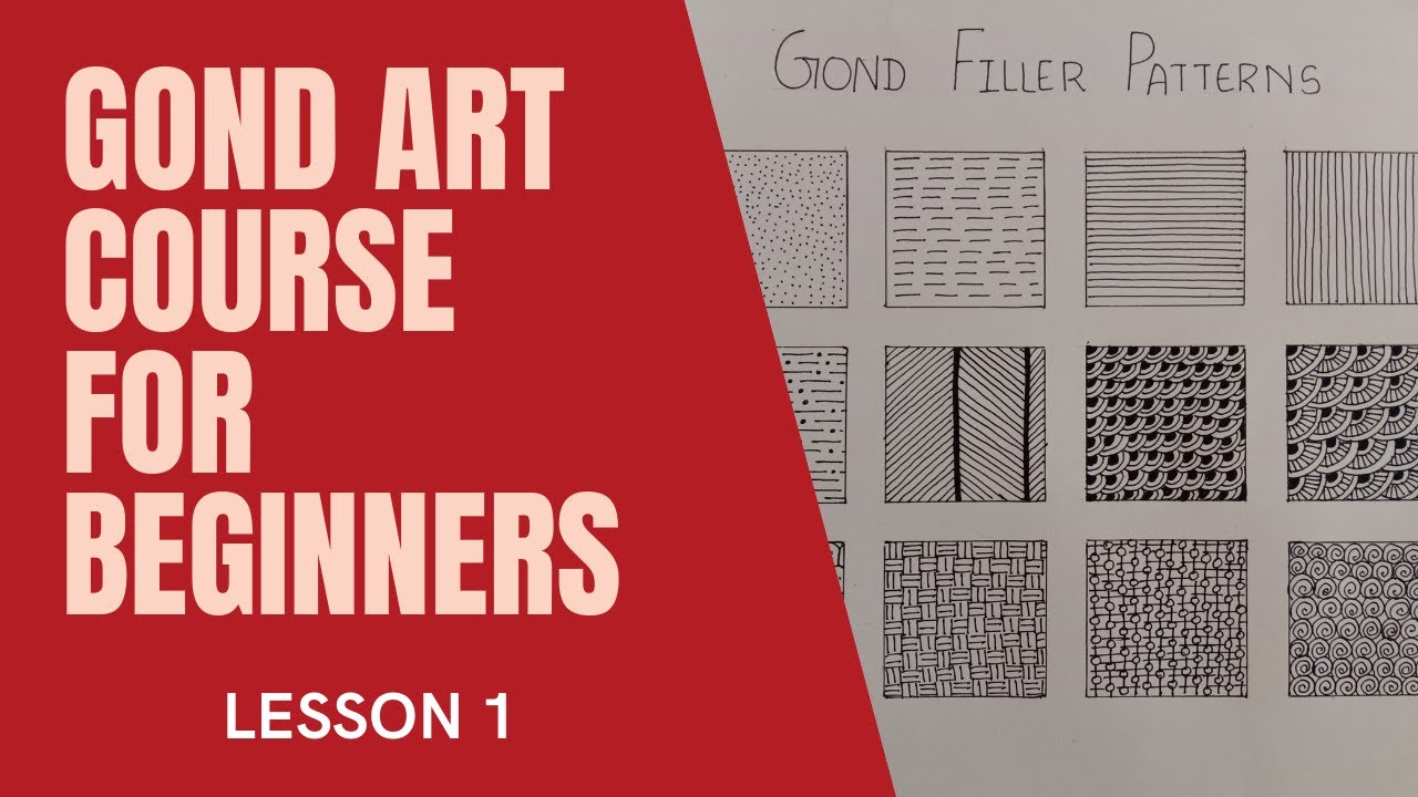 LESSON 1 - How to Draw Gond Filler Patterns | Gond Art | Gond Art for Beginners
