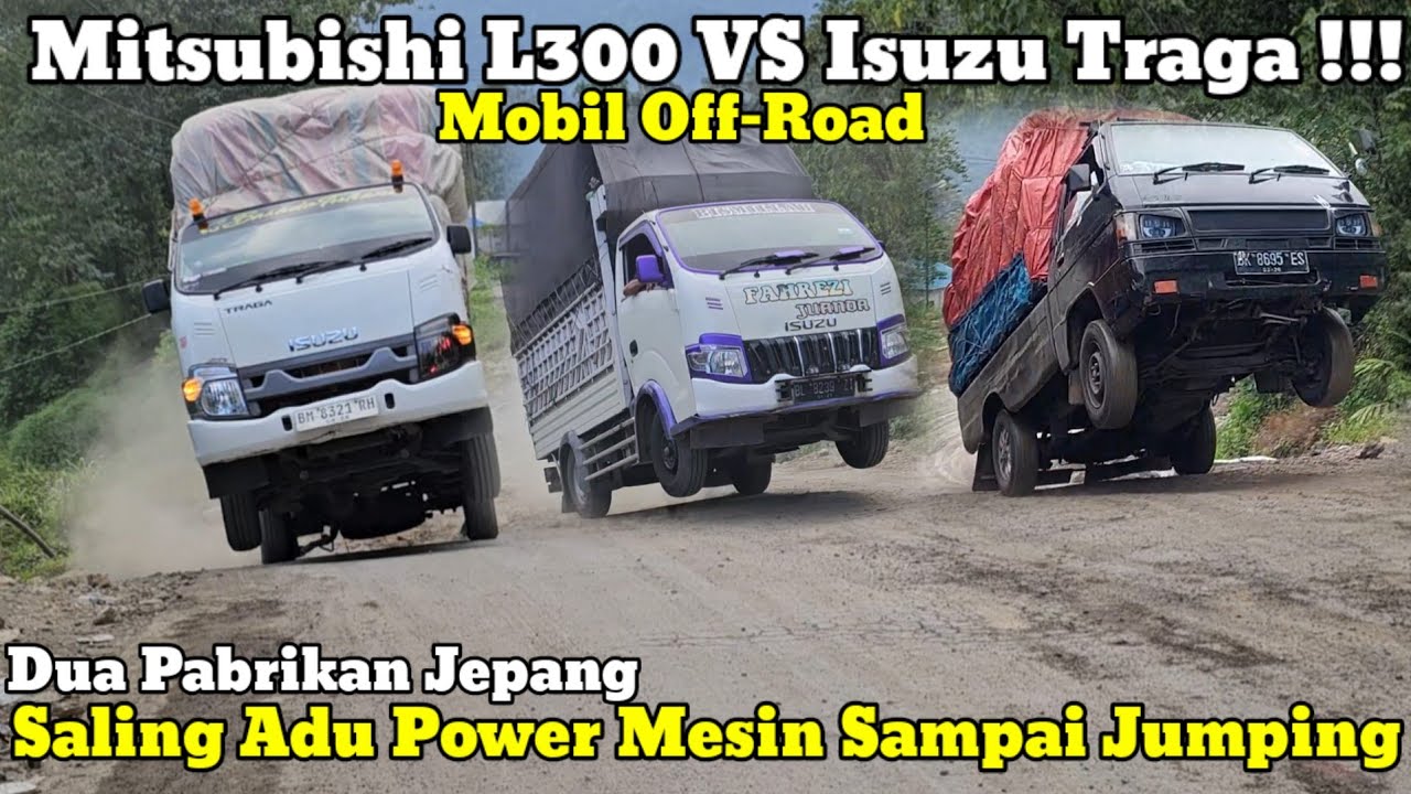 Mitsubishi L300 против Isuzu Traga || Силы машин соревнуются друг с другом в Бату-Джомбе