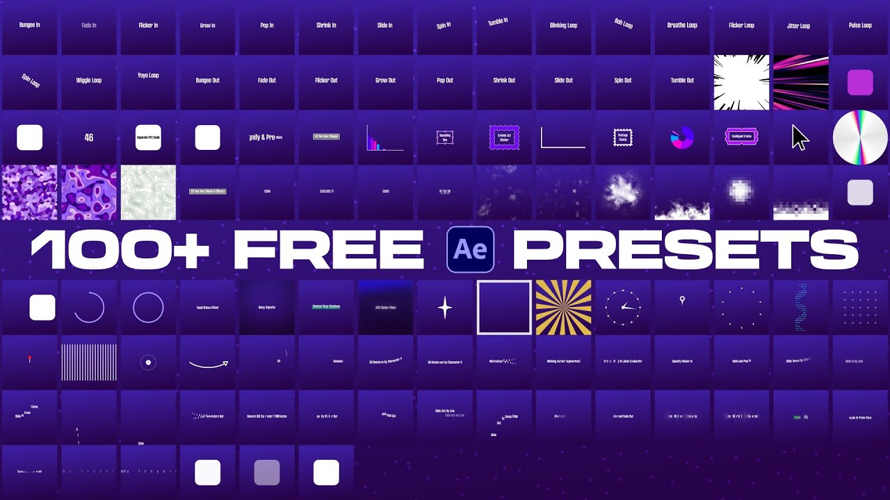 100+ FREE After&nbsp;Effects&nbsp;Presets