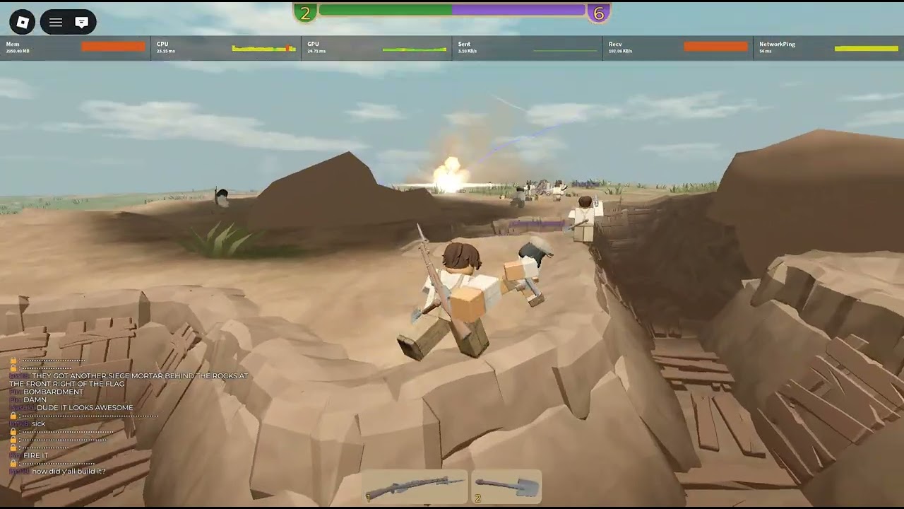 Roblox Pordier At War: Siege Mortar playtest video 1