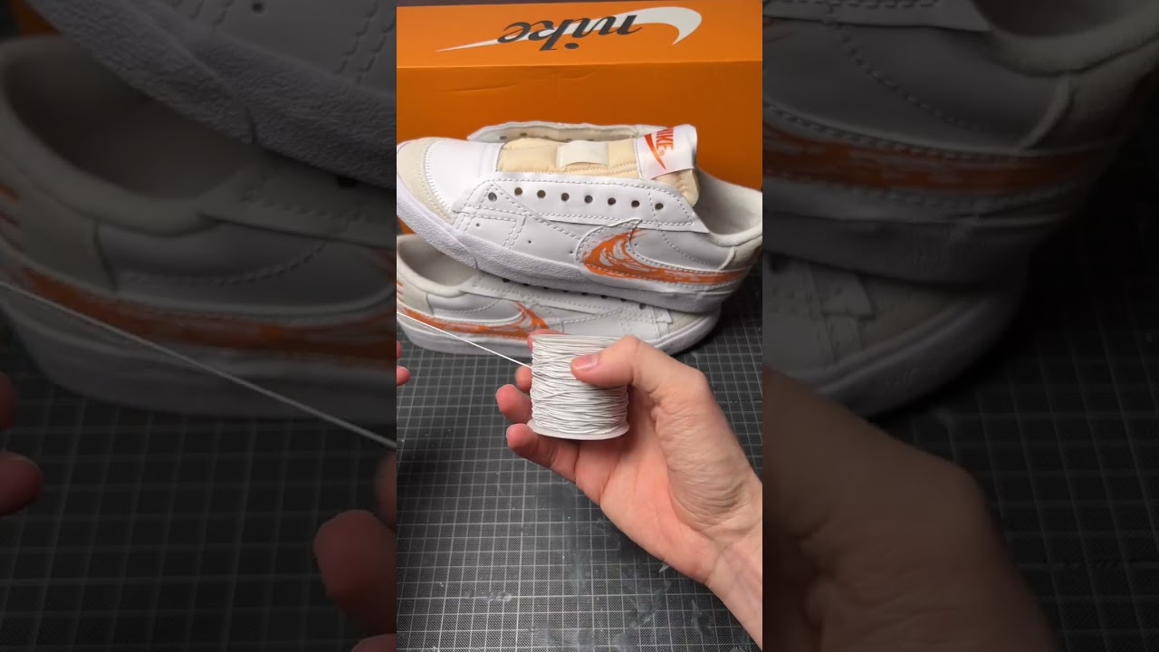 Custom Nike Blazer Low🧡👟  #sneakercustoms #customkicks #shoes #nike #customnike #customsneaker #diy
