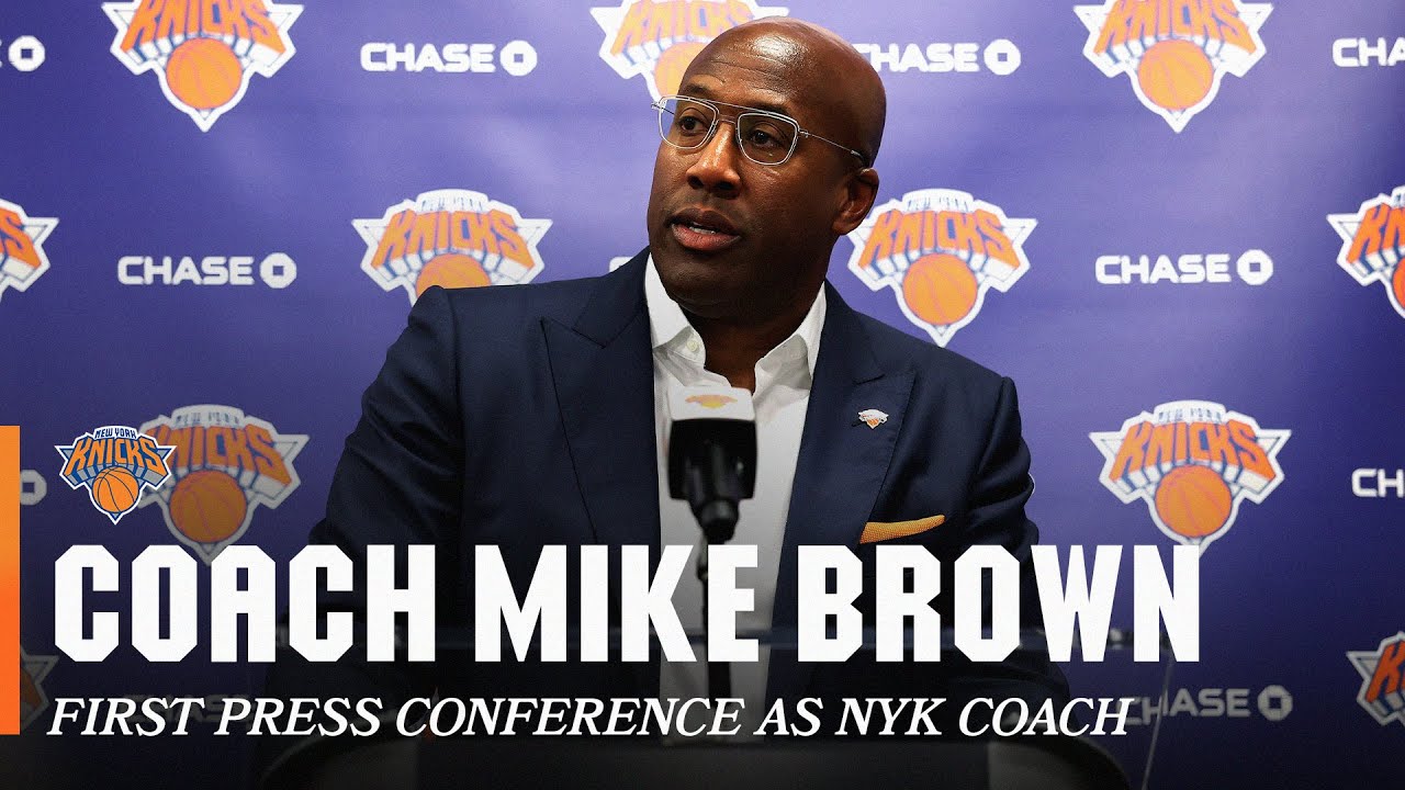 Mike Brown addresses the media as new Knicks Head Coach