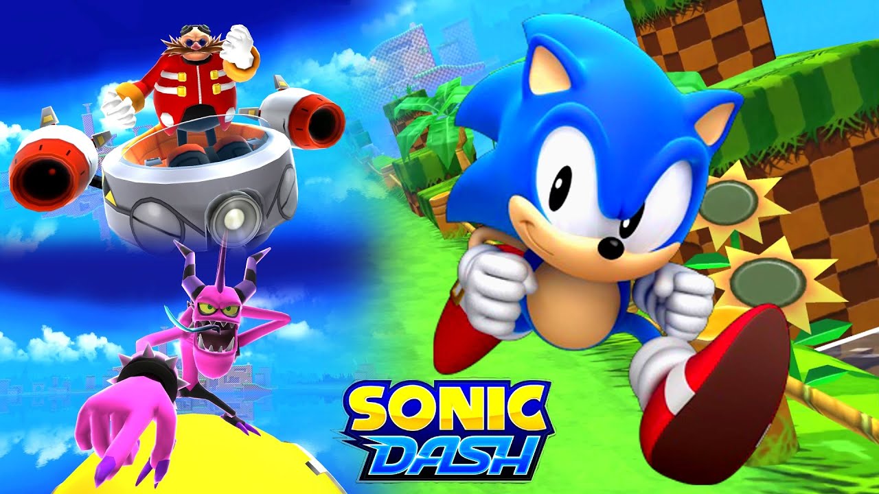 Sonic Dash - Classic Sonic VS Eggman VS Zazz PC 4K 60 fps
