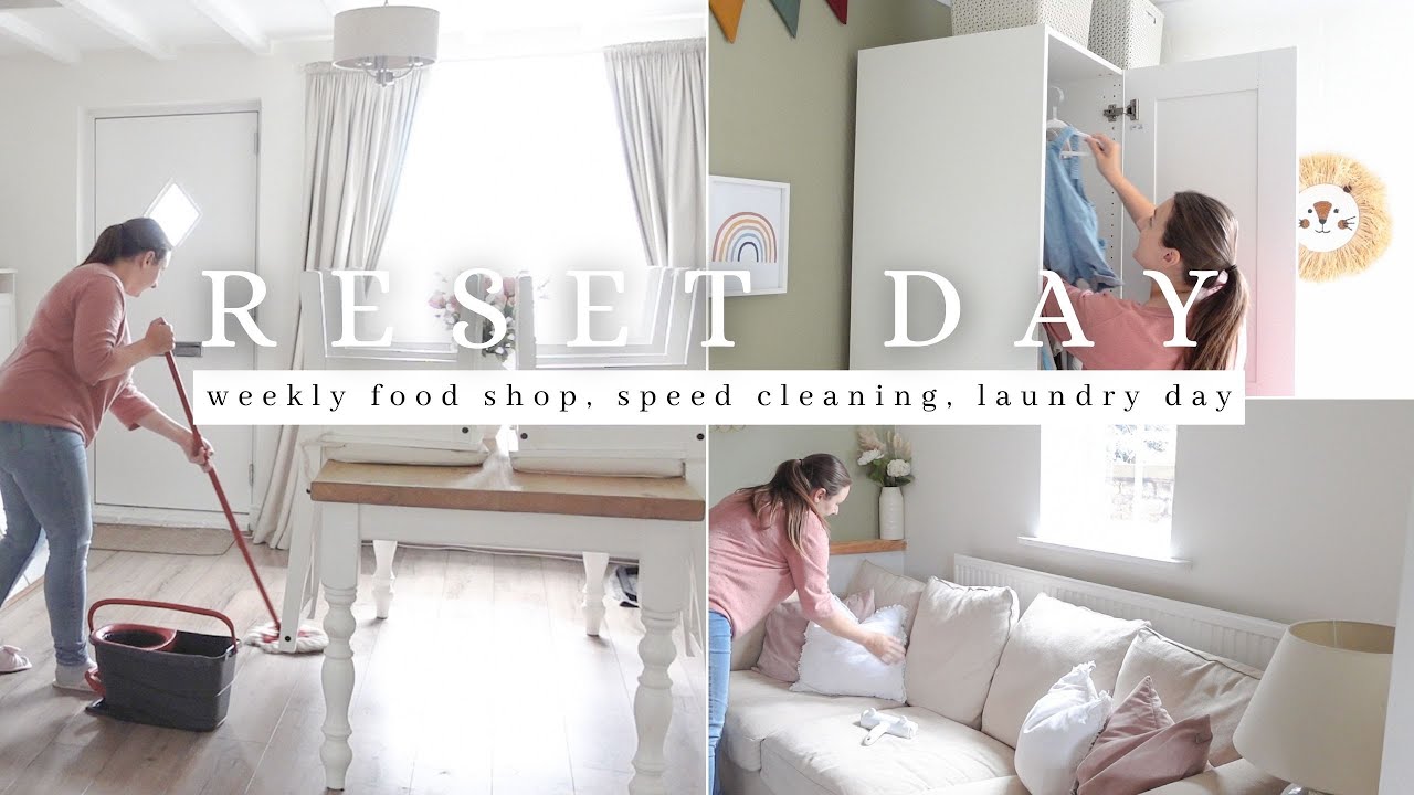 JULY RESET DAY | getting back on track, food shop + haul, organising, laundry day, speed clean