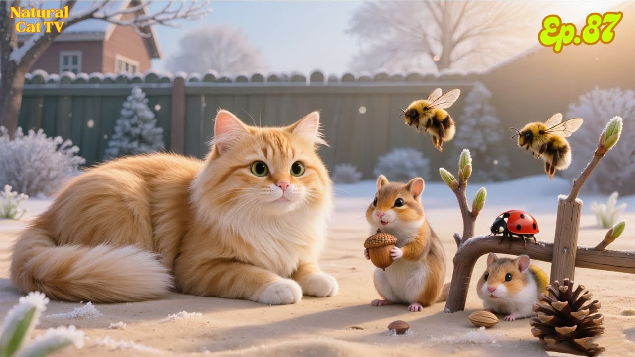 Natural Cat TV – Cat Happy Journey with Birds and Forest Sounds for Playful Indoor Cats 🌲🐦
