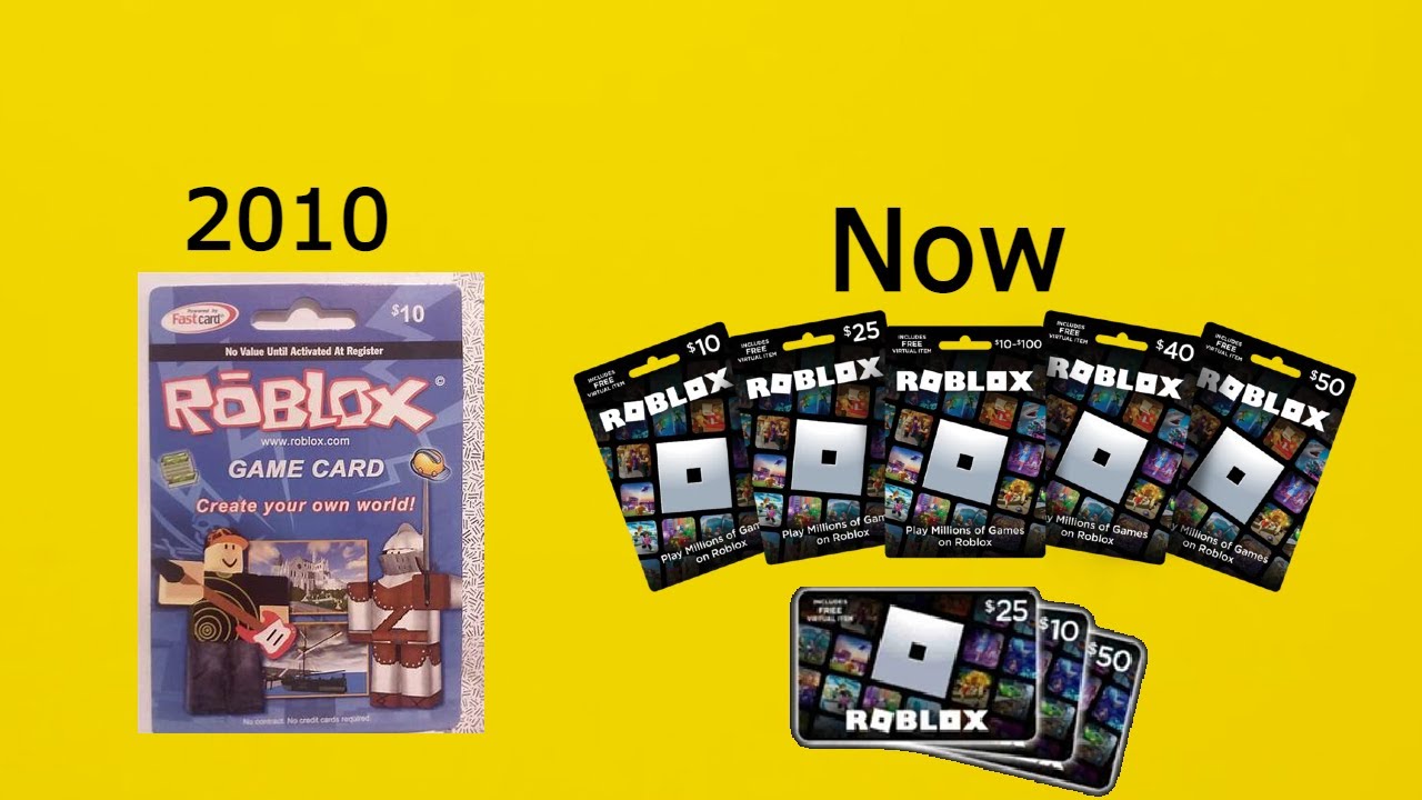 History of Roblox Gift Cards (2010-Now)