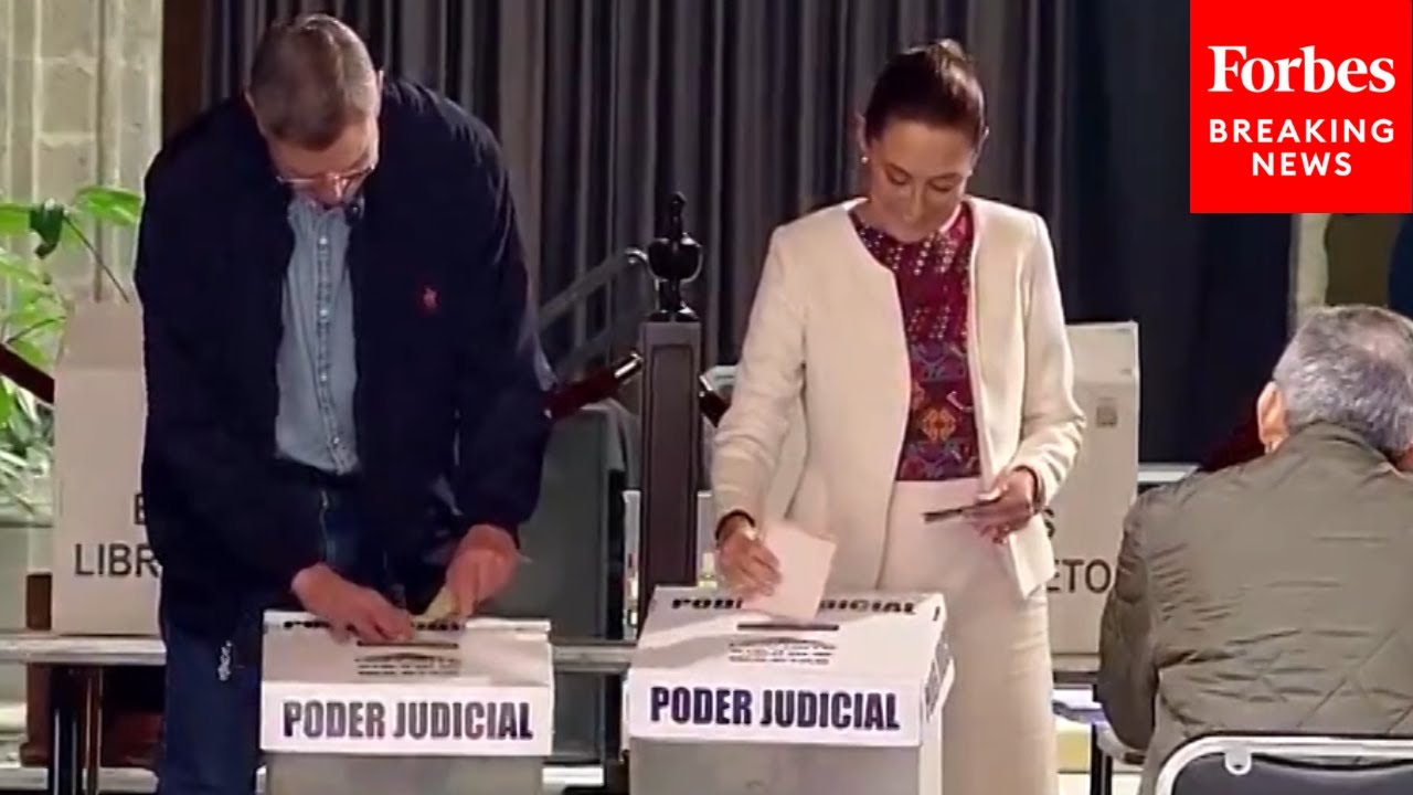 Mexican President Claudia Sheinbaum Casts Vote In Country's First Judicial Election