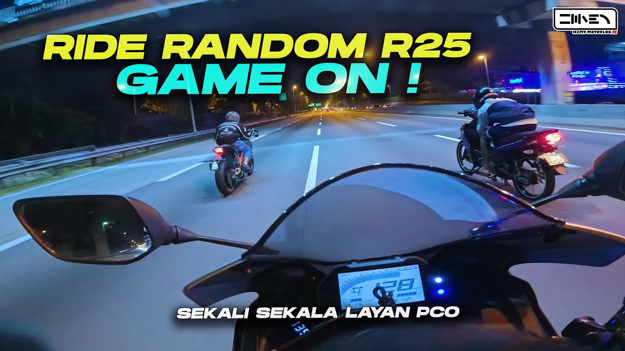 RIDE RANDOM BAWAK R25 HIGHWAY TUNDUK UDANG | Yamaha R25 Malaysia Motovlog - Insta360 AcePro