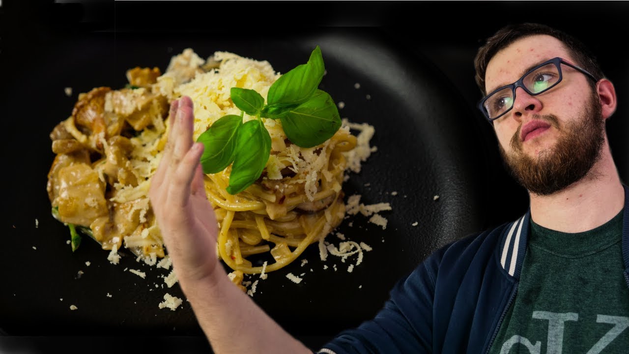 Jak zrobić: Makaron w sosie grzybowym +kurczak