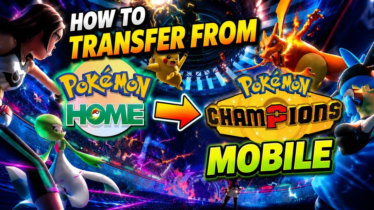 Как перенести покемонов из Pok&eacute;mon Home в Pok&eacute;mon Champions на мобильных устройствах