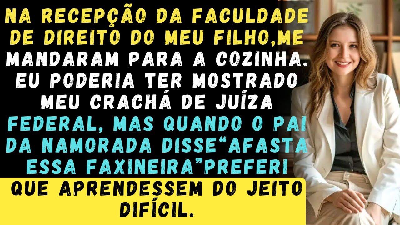 NO EVEVTO da faculdade de direito do meu filho, me confundiram com funcionária até ouvirem meu nome.