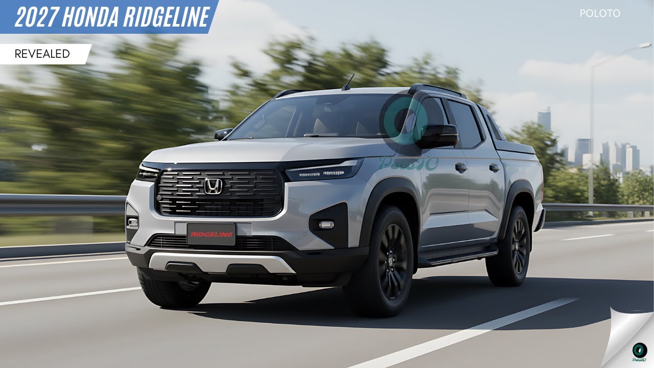Представлен новый Honda Ridgeline 2027 года | Гибридная мощность, современный дизайн и полный привод