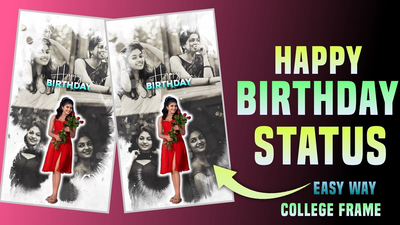 Happy Birthday Video Editing in Inshot 2025 | College Frame Birthday Video Editing in Inshot Telugu