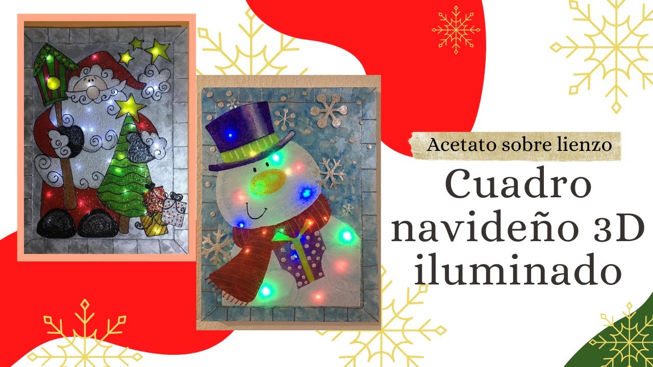 CUADRO NAVIDE&Ntilde;O ILUMINADO - ILLUMINATED CHRISTMAS PICTURE