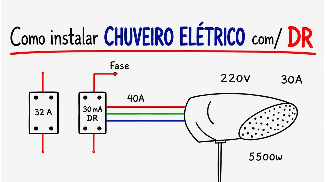 Como Instalar CHUVEIRO ELÉTRICO usando Também DR