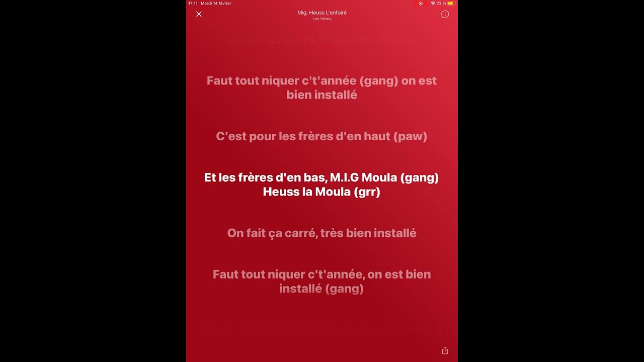 Mig, Heuss L&rsquo;enfoir&eacute; - Les fr&egrave;res (Paroles)