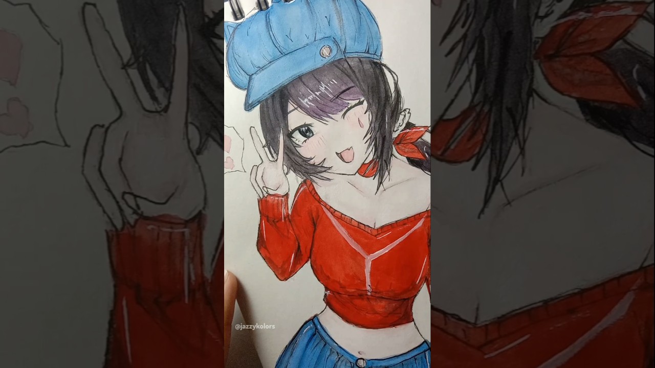 Drawing Mita from miside game #art #mitamiside #fypシ゚ #characterart #remix