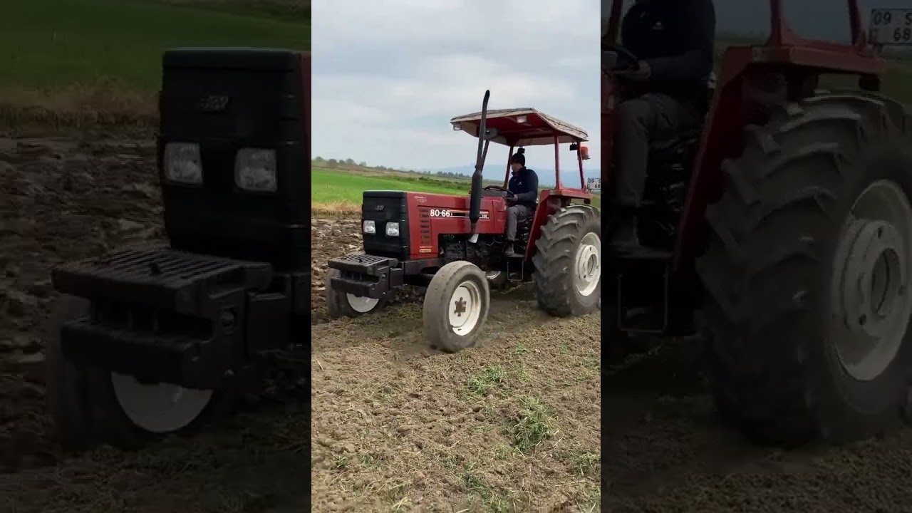 Fiat 80-66 4lü Dönerli Pulluk ile Tarla Sürümü