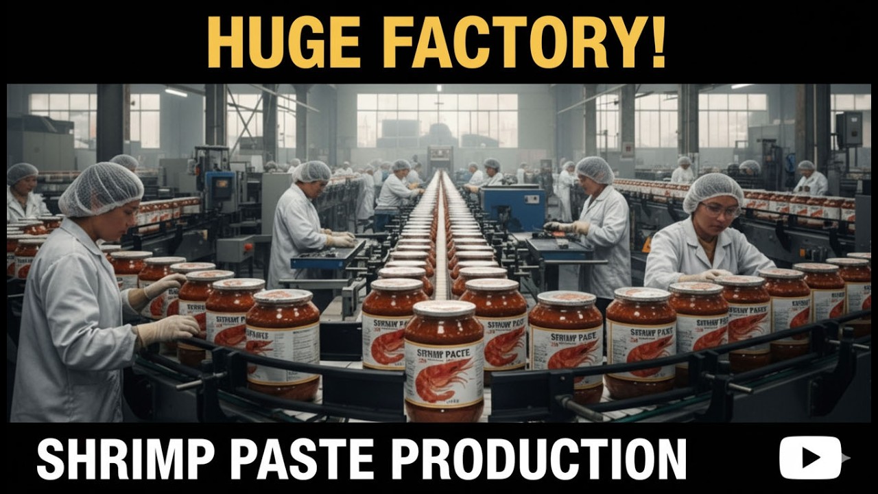 Huge Shrimp Paste Factory | Inside the Shrimp Paste Production Process | Seafood Factory