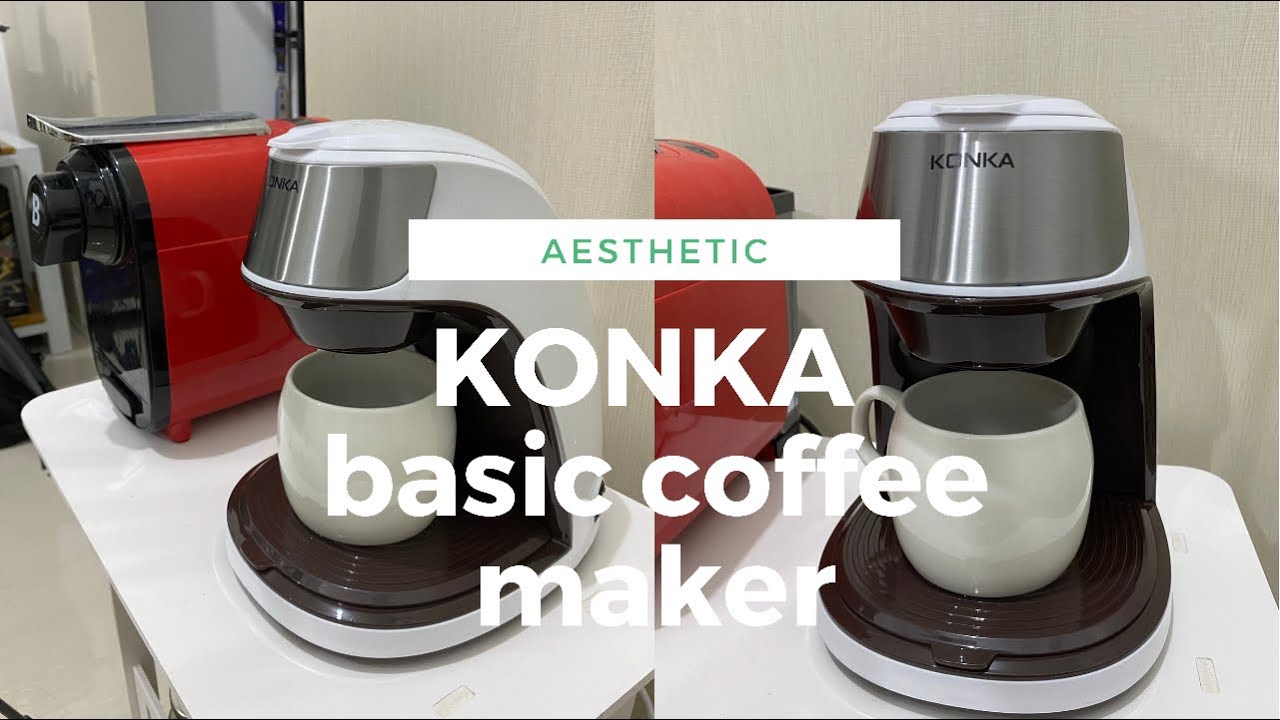 aesthetic KONKA basic coffee maker unboxing