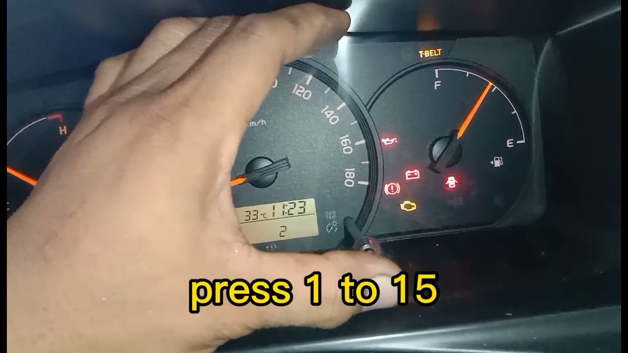 HOW TO RESET TIMING BELT LIGHT INDICATOR TOYOTA HI-ACE AND HILUX