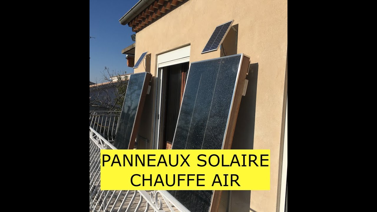 Première installation du générateur d'air chaud solaire.