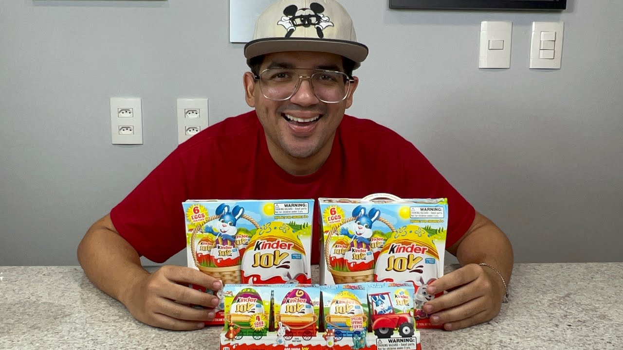 ABRINDO VÁRIOS KINDER JOY DE PÁSCOA DOS ESTADOS UNIDOS! (brindes incríveis)