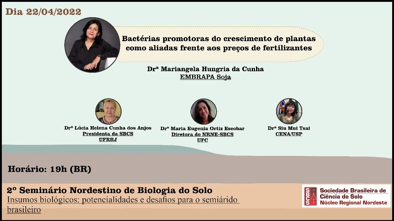 2º Seminário Nordestino de Biologia do Solo (22/04/2022 | 19:00h)