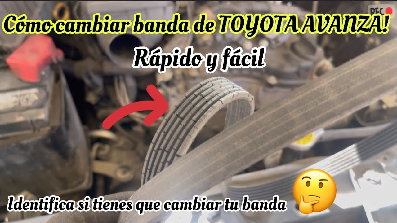 Cómo cambiar banda de accesorios de una TOYOTA AVANZA REVISA TU BANDA SI YA LA TIENES QUE CAMBIAR 🤔