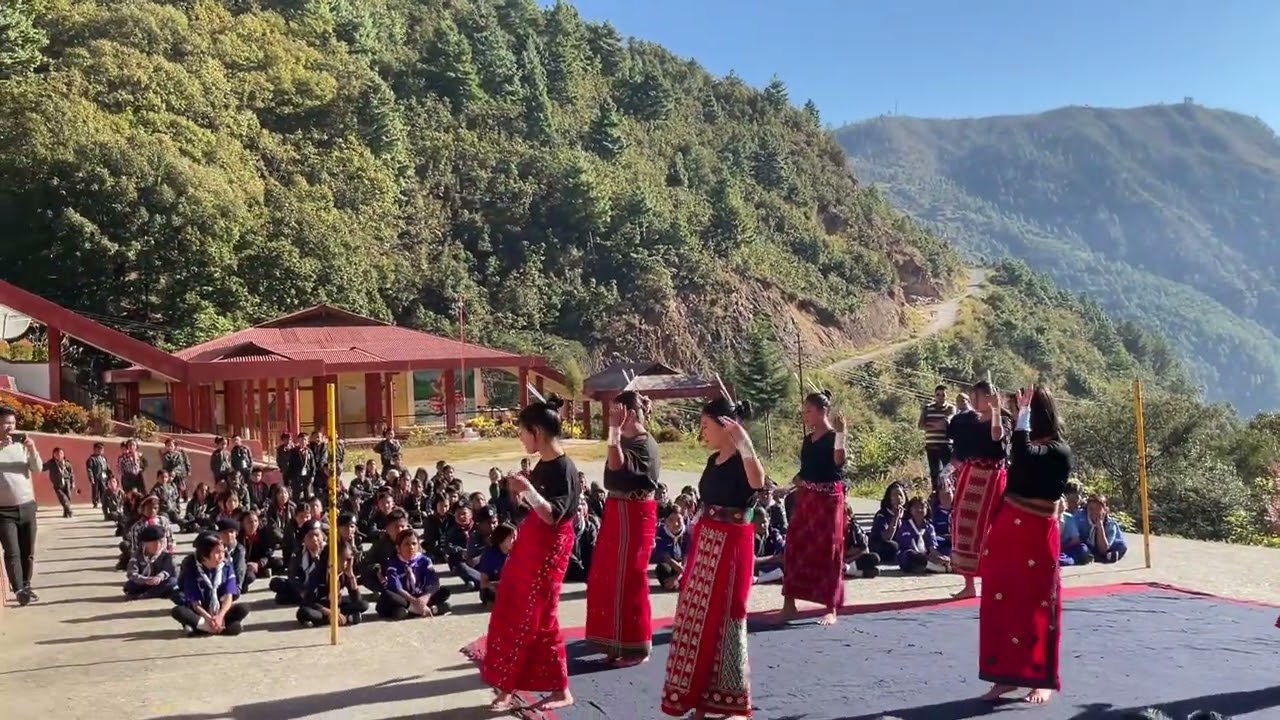 Traditional dance performance by students, Kendriya vidyalaya Dirang, Arunachal Pradesh