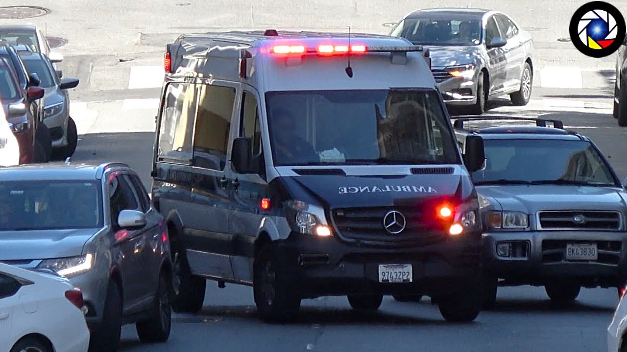 Nice Ambulance Siren Sound and Public Address in SF