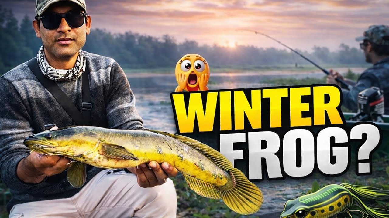 WINTER ME FROG LURE?! 🐸❄️ | Snakehead Explosive Attack 😱 | Frog Fishing Tips
