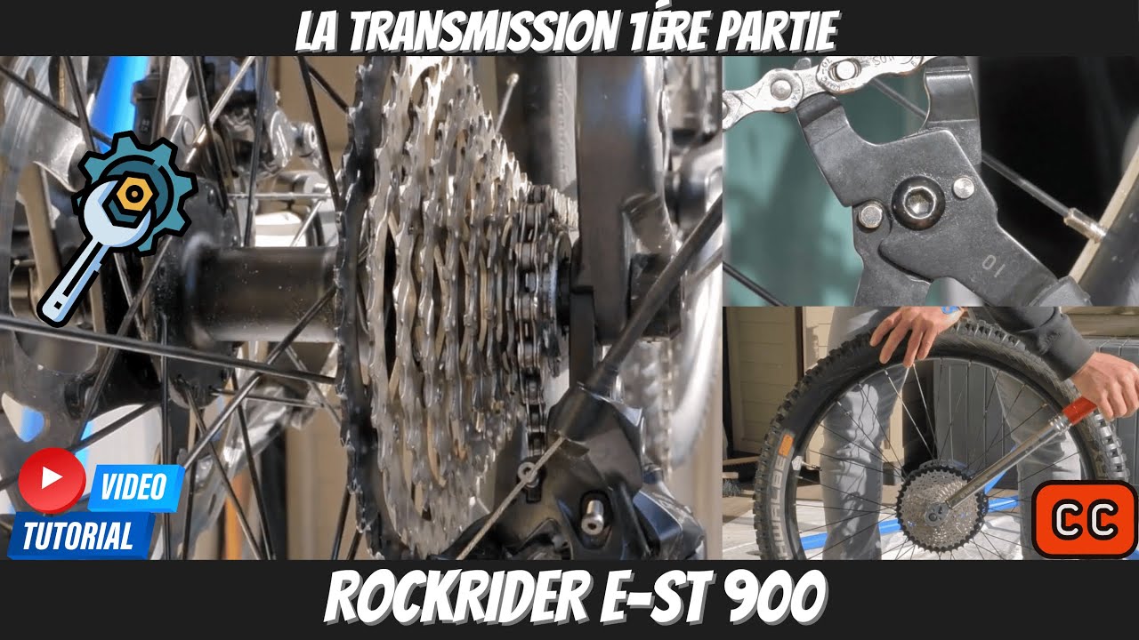 La transmission 1/3:  La Chaîne et la cassette sur le Rockrider e-ST 900. 