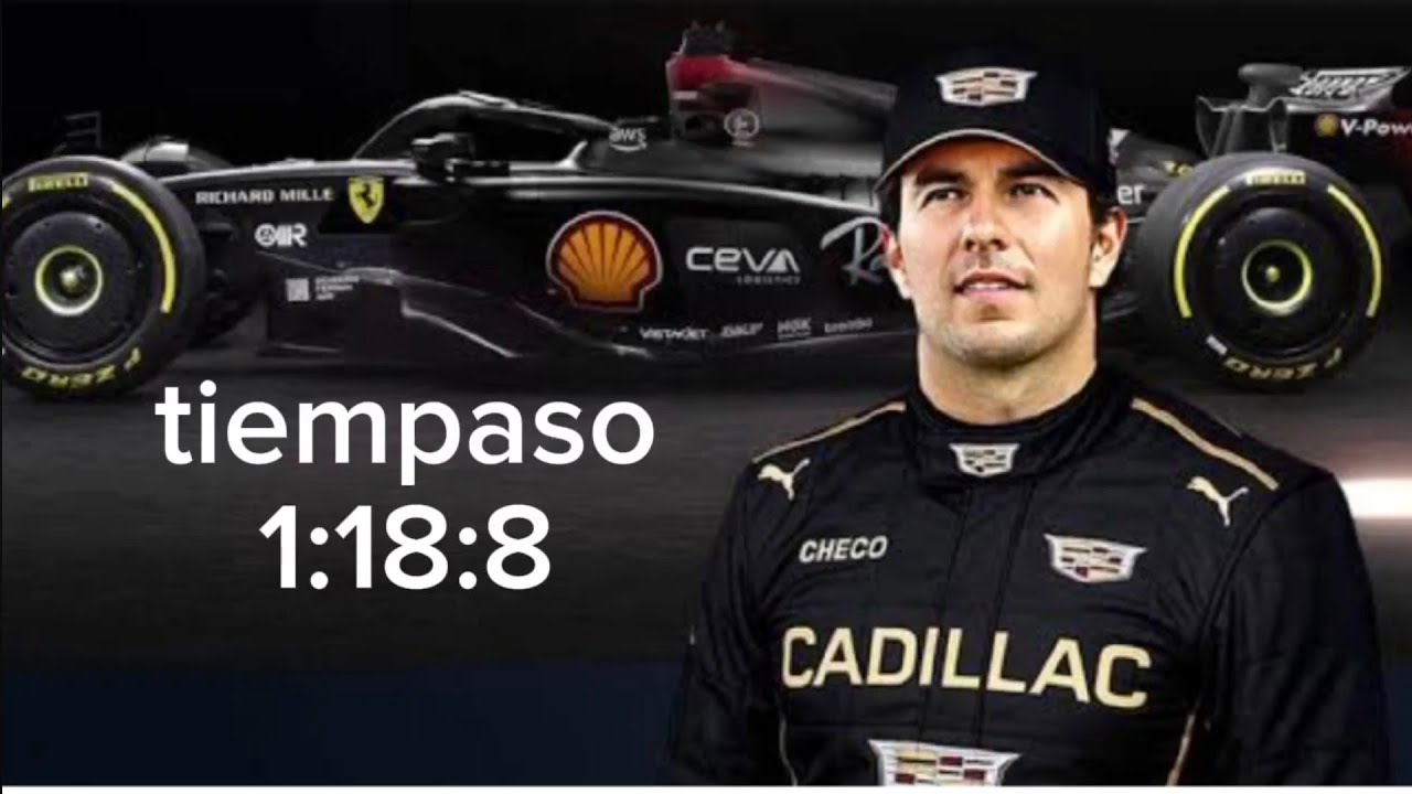 CHECO PEREZ YA RUEDA CON CADILLAC  F1 TEAM
