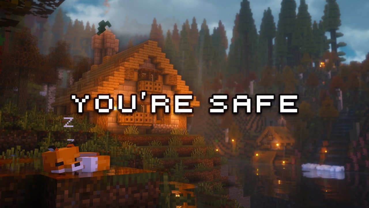 🍂 rest now, you're finally safe... (minecraft music w/ rain ambience)