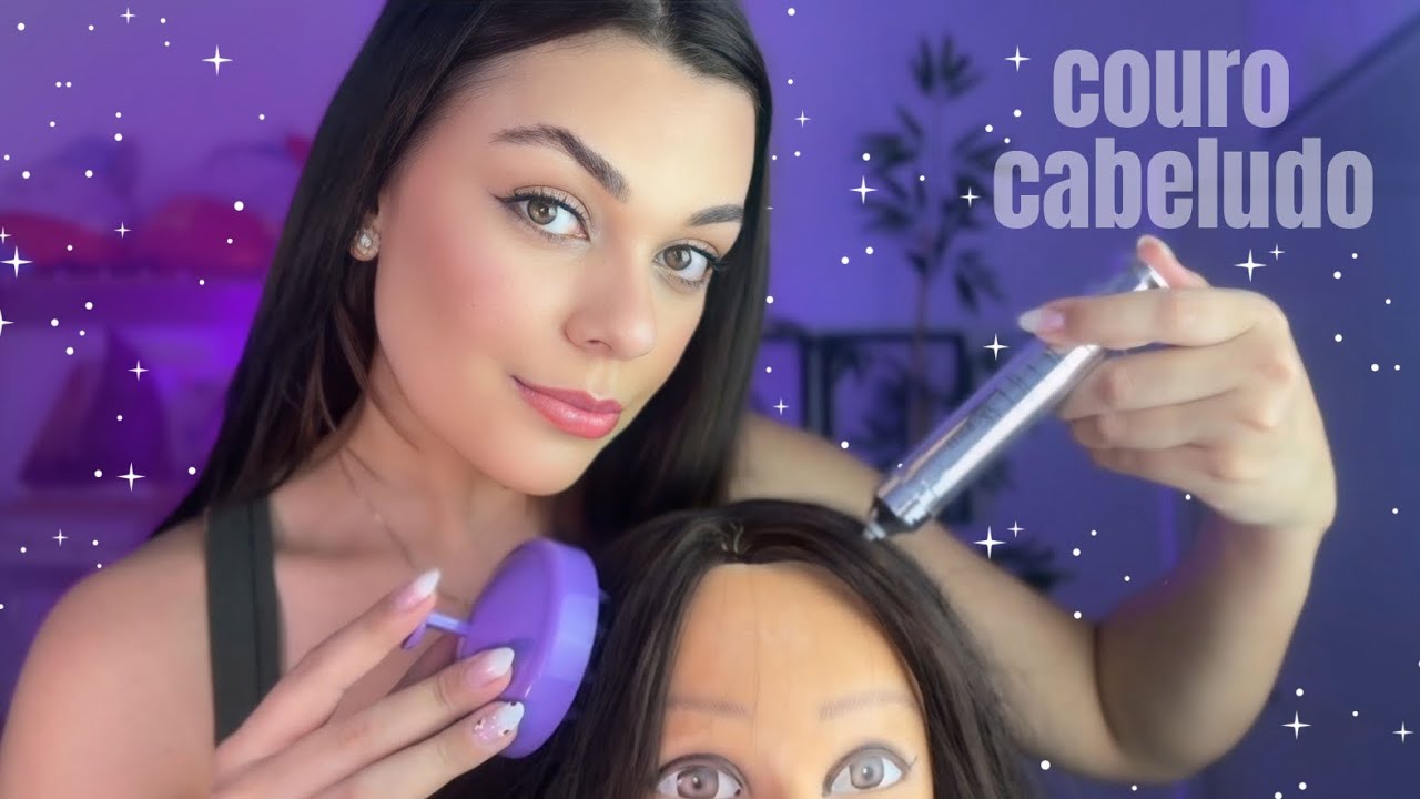 ASMR: analisando seu couro cabeludo at&eacute; voc&ecirc; dormir🔦🪮