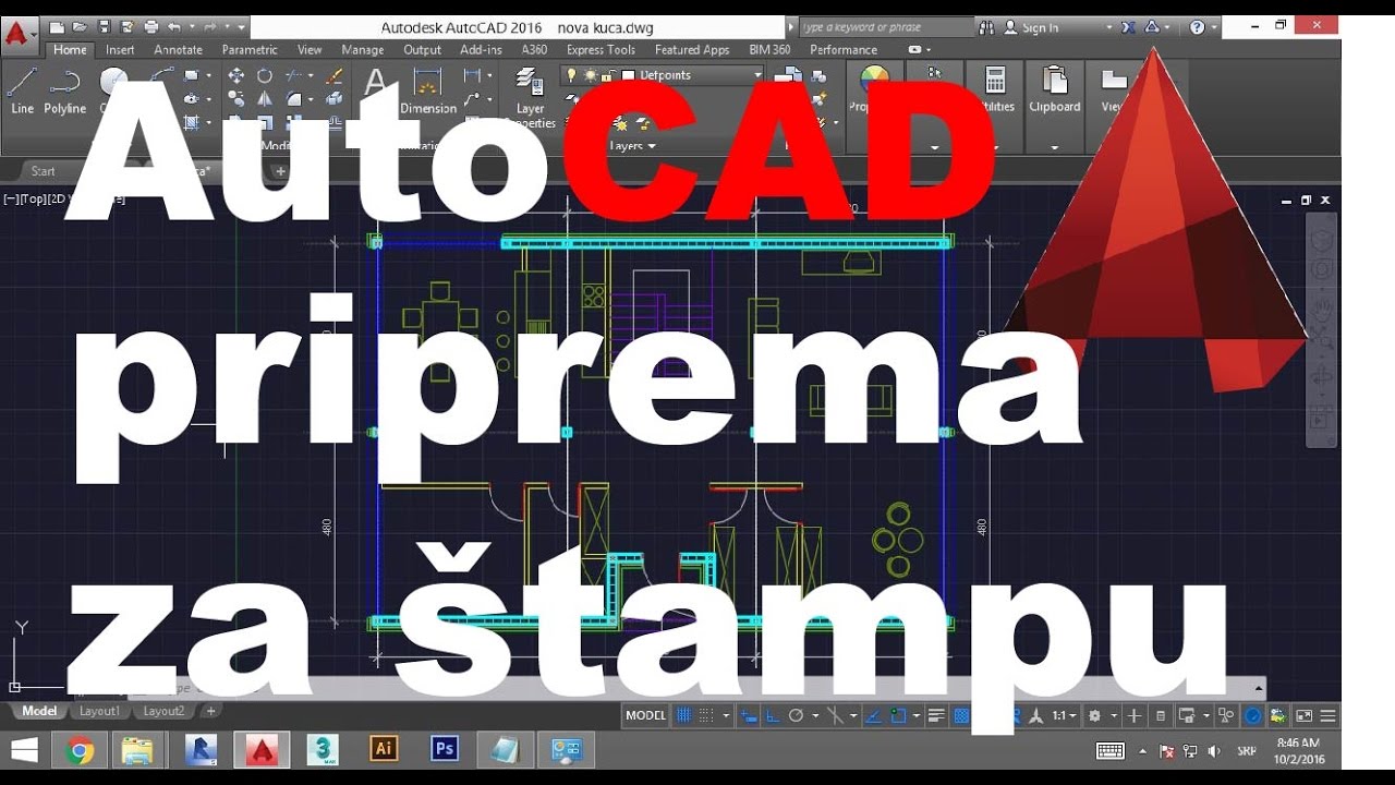 AutoCAD 2016 tutorijal 8.1 priprema za štampu