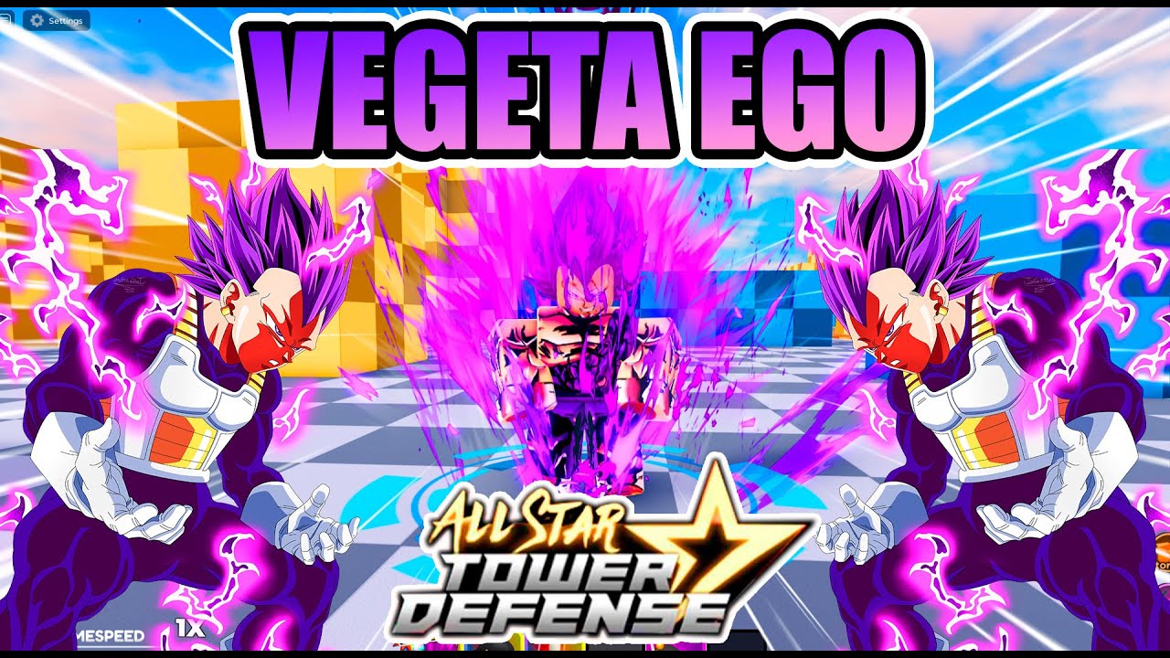 🔥VEGETA EGO 7 STARS SHOWCASE🌟ALL STAR TOWER DEFENSE 🌟#roblox