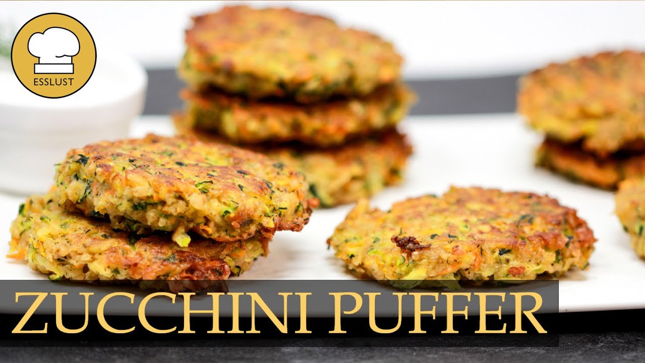 Gesunde ZUCCHINI PUFFER mit HAFERFLOCKEN - lecker, glutenfrei und kalorienarm