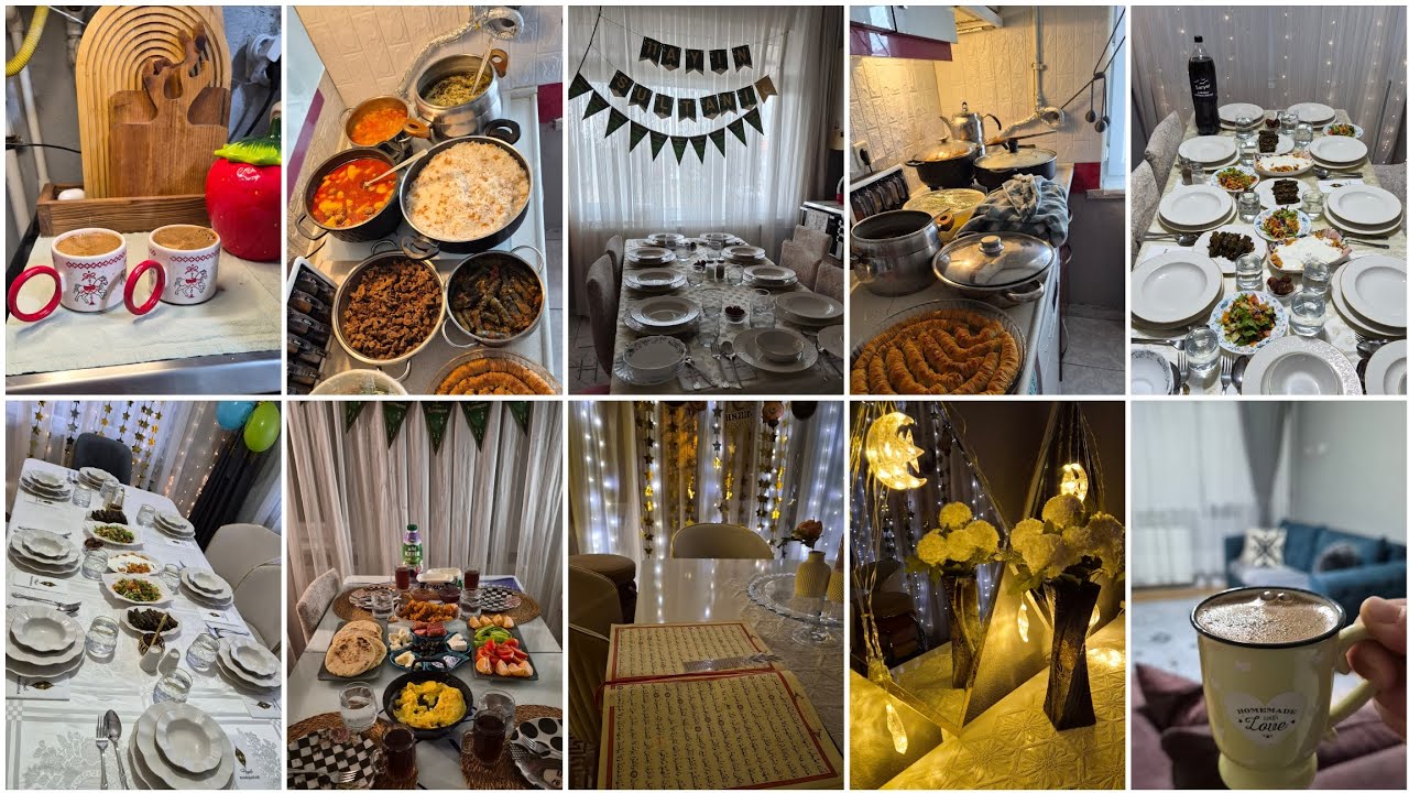 18 KİŞİLİK  IFTAR DAVETIM ,SAHUR HAZIRLIGIM, KAHVEM, EV DUZENIM ,MASA KURULUMU