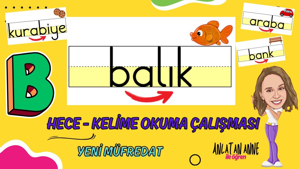 1. Sınıf “b-B” Harfi Hece/Kelime Okuma Çalışması - Hece Birleştirme (Yeni Müfredat) #birincisınıf