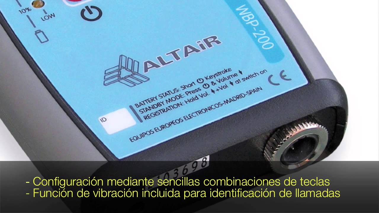 ALTAIR WBP-200 Petaca Inal&aacute;mbrica Monocanal