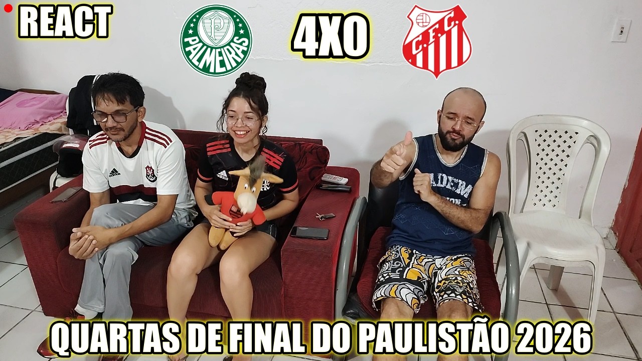 REACT PALMEIRAS 4 X 0 CAPIVARIANO QUARTAS DE FINAL DO PAULISTÃO 2026