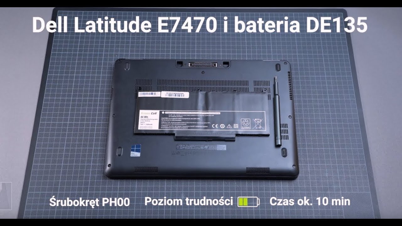 Wymiana baterii w laptopie DELL LATITUDE E7470