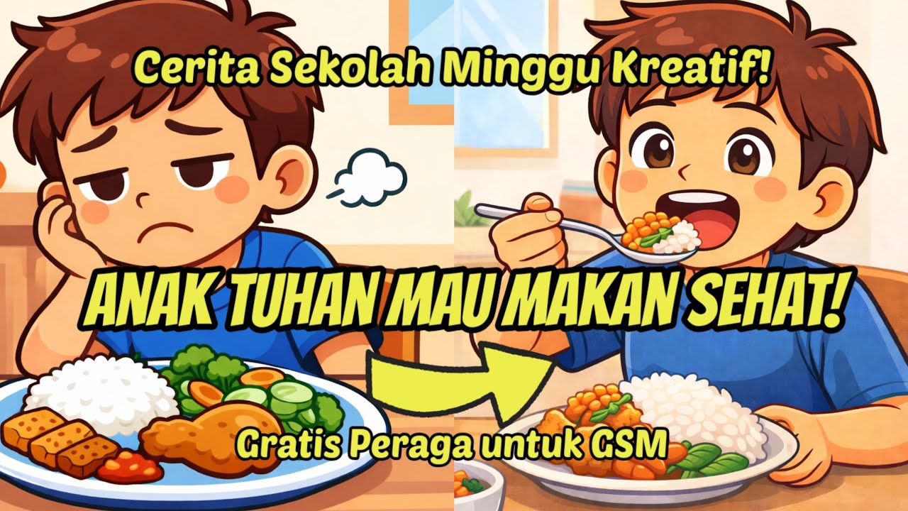 Cerita Sekolah Minggu: Anak Tuhan Makan Sehat