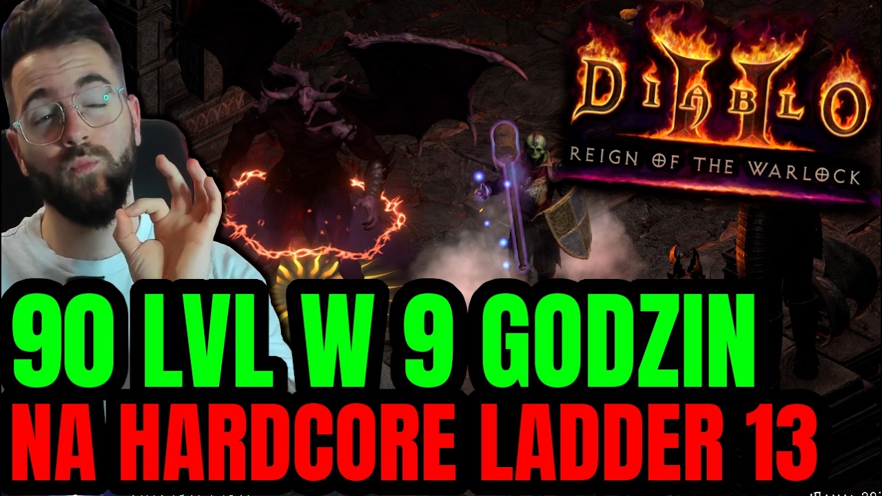 90 LVL w 9h na HC LADDER 13! Pobijam REKORD w szybkości LVLOWANIA na HC! D2R: Reign of the Warlock