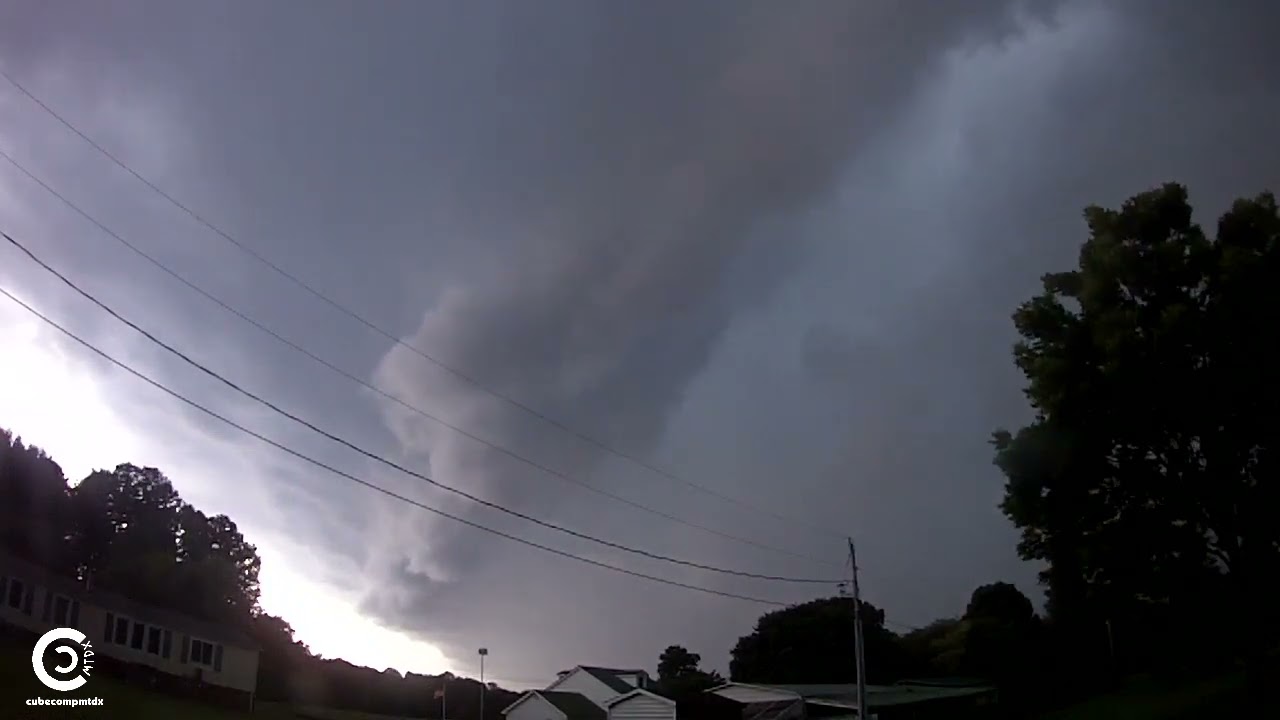 Destructive Severe Storm Slams Huntersville NC - 8-7-23 (StormCam #2)