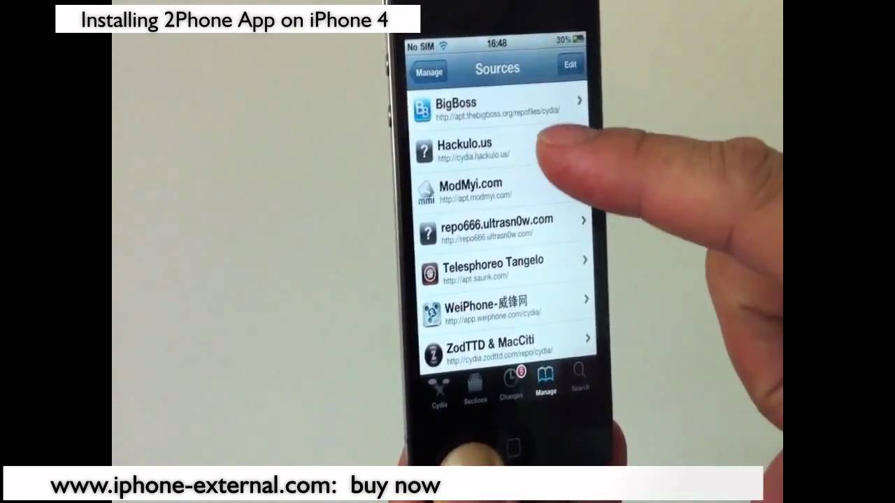 How to install 2Phone Application on iPhone 4 using Cydia