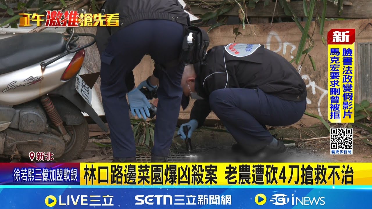 林口路邊菜園爆凶殺案 老農遭砍4刀搶救不治 疑積怨已久! 死者與嫌曾為水源.感情爆糾紛｜三立新聞網 SETN.com